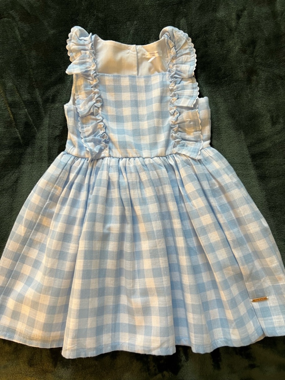 Sweetest Summer Blue and White Gingham Ruffle Sundress